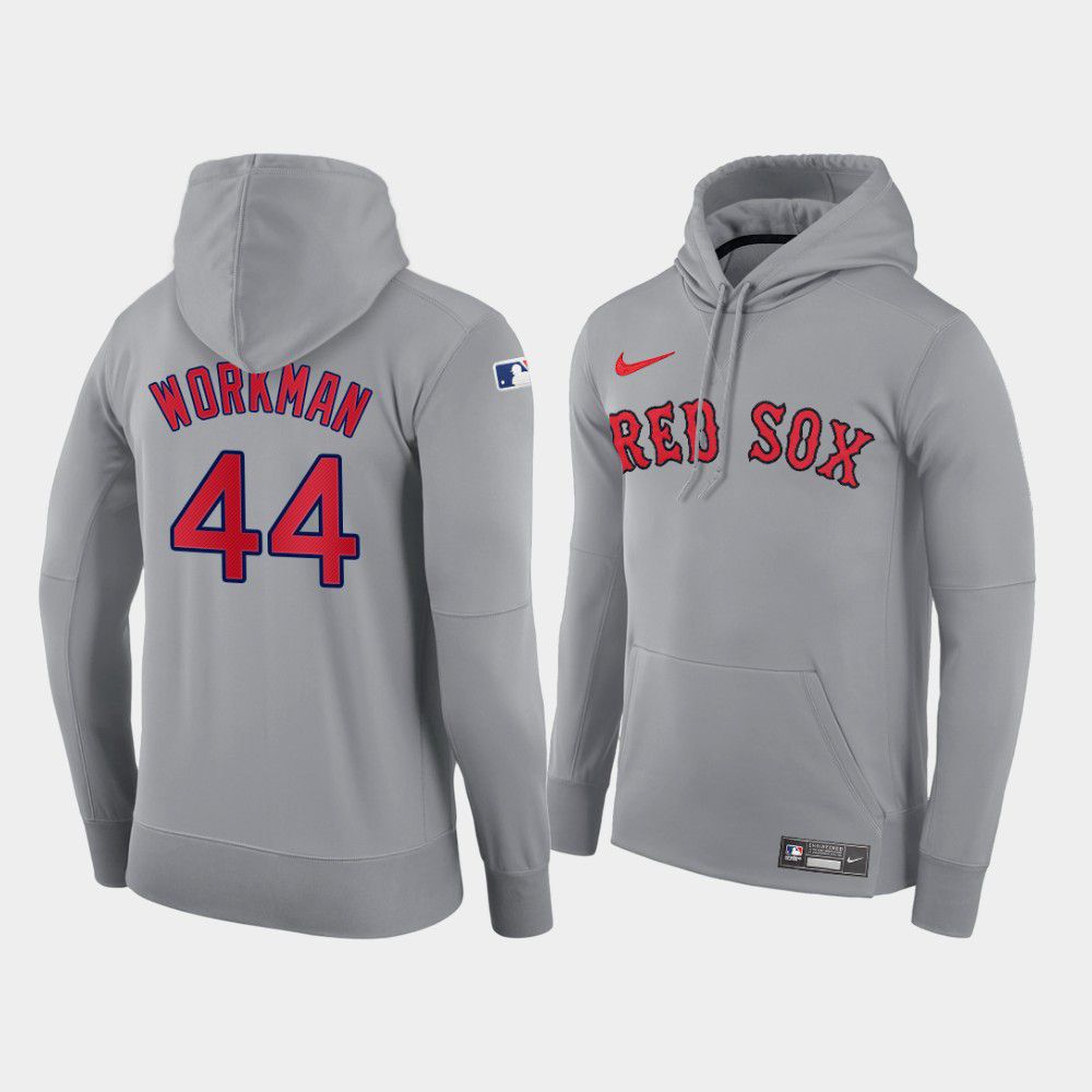 Men Boston Red Sox #44 Workman gray road hoodie 2021 MLB Nike Jerseys
